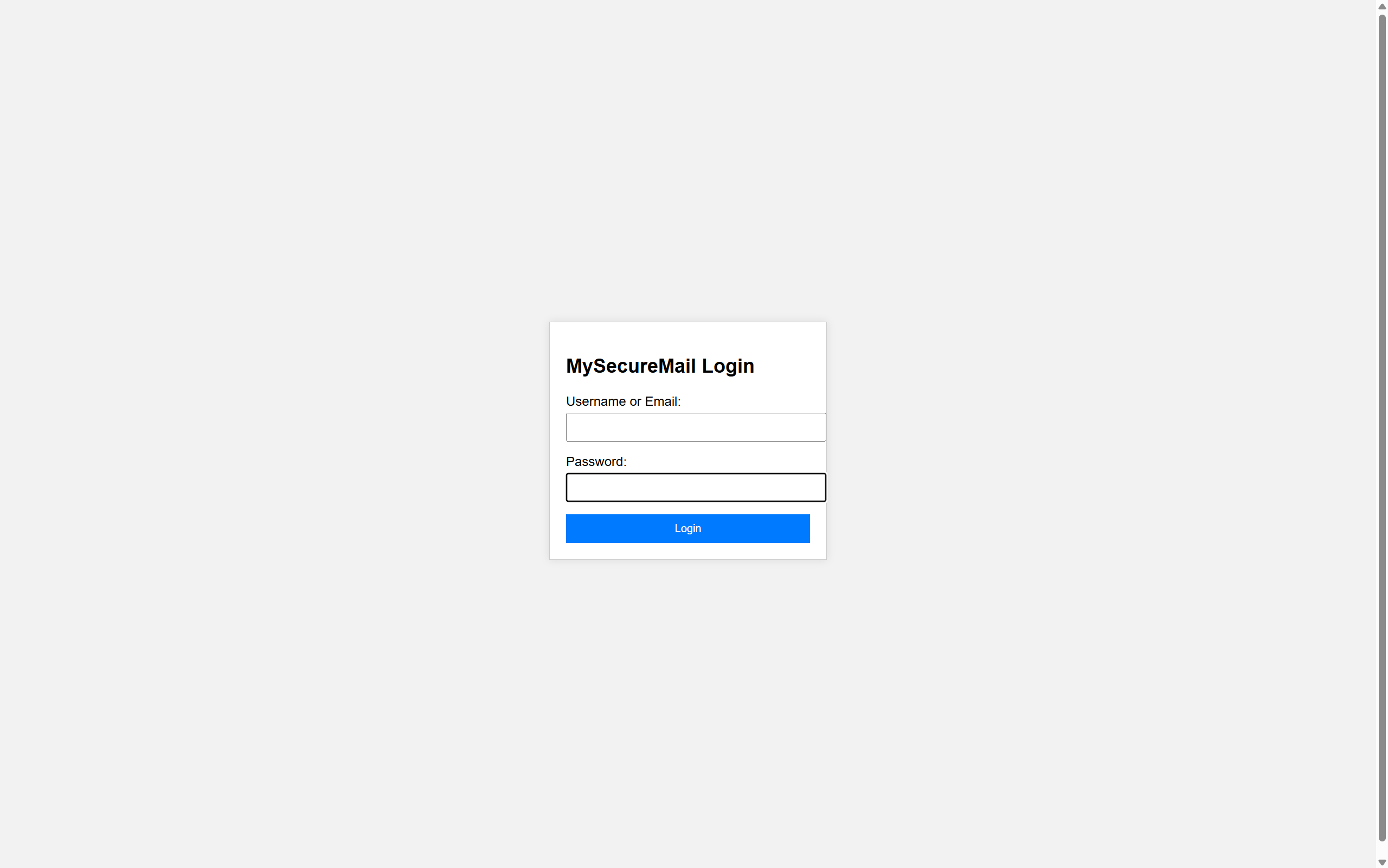 Screenshot of Phishing Awareness Simulator